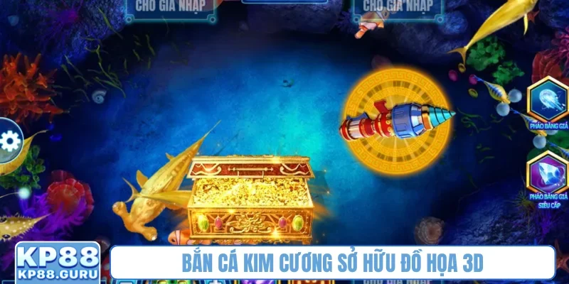 Bắn cá kim cương - Hạ gục sinh vật biển, bá chủ đại dương trên KP88 1 Bắn cá kim cương sở hữu đồ họa 3D