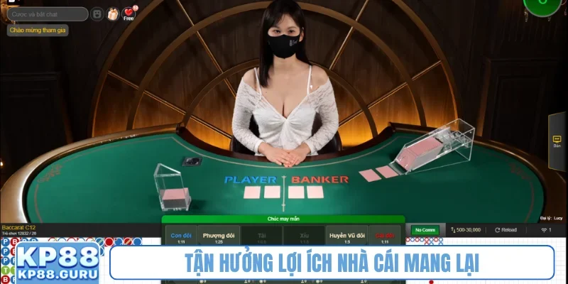 Baccarat KP88 - Trải nghiệm đỉnh cao game bài trực tuyến đẳng cấp 4 Tận hưởng lợi ích nhà cái mang lại