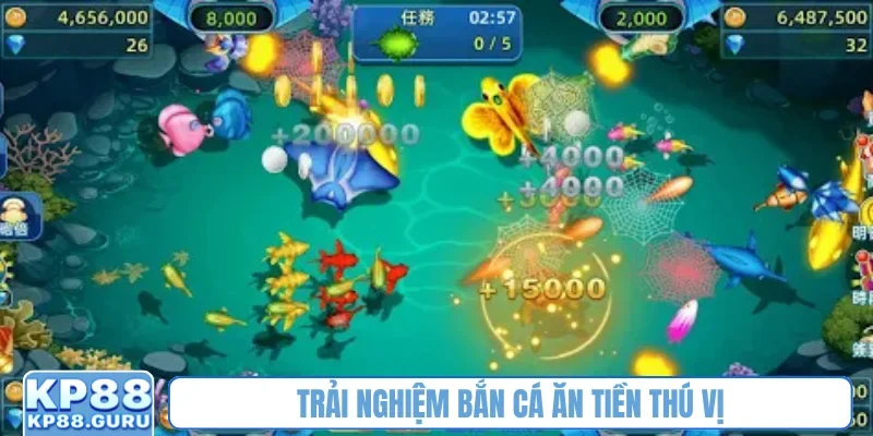 Bắn cá ăn tiền - Giải trí trực tuyến tại KP88, chinh phục đại dương 1 Trải nghiệm bắn cá ăn tiền thú vị