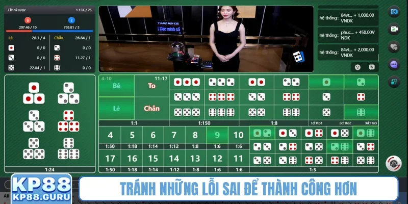 Tài xỉu KP88 - Kinh nghiệm, chiến thuật chơi hay, nhận ngay tiền tỷ 4 Tránh những lỗi sai để thành công hơn