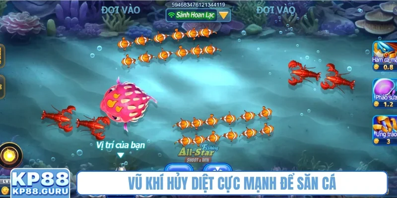 Bắn cá kim cương - Hạ gục sinh vật biển, bá chủ đại dương trên KP88 2 Vũ khí hủy diệt cực mạnh để săn cá